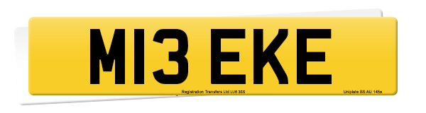 Registration number M13 EKE
